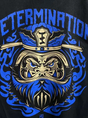 레어 DETERMINATION 염왕 BLUE/BLACK 티셔츠 M 사이즈