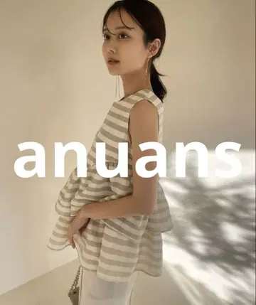 거의 미사용 anuans 슬리브리스 블라우스 FREE 베이지 여성용