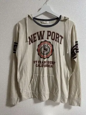 NEW PORT 후드 부착 긴팔 셔츠