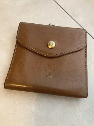 IL BISONTE 브라운 가죽 지갑