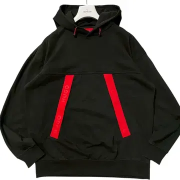 HUGO BOSS 풀오버 후드티 후디 로고 라인 m 상당 블랙