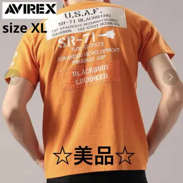 새상품급 [ AVIREX 아비렉스 ] 모슬린 와펜 티셔츠 XL 반팔
