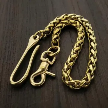 놋쇠 지갑 체인 뜨개질 10mm 브라스 골드