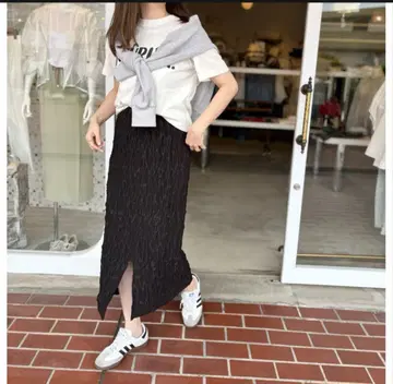 거의 새상품 palm RICHE 타이트 스커트 슬릿 블랙 M