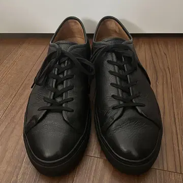 UNITEDARROWS 블랙 주름 가죽 스니커즈 42