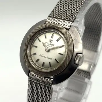 TISSOT VINTAGE 실버 수동 와인딩 손목시계 여성용