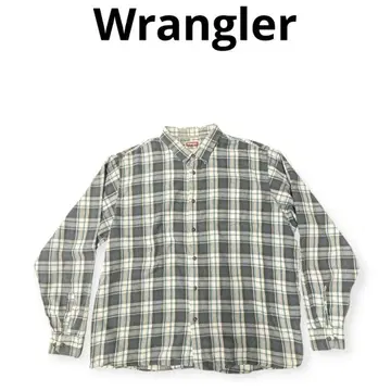 [빅 사이즈] US 구제 의류 Wrangler 긴팔 체크 셔츠 3XL
