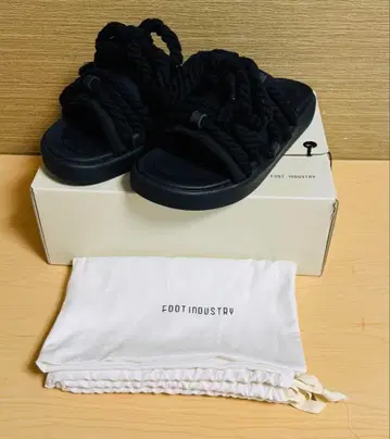 풋인더스트리 블랙 로프 스타일 샌들 L 사이즈 26~27cm