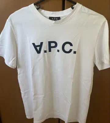 A.P.C. 로고 프린트 화이트 티셔츠 XS