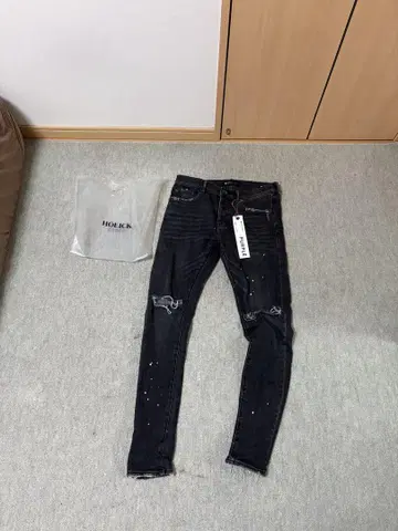 PURPLE BRAND 다크 데님 스키니 청바지 30