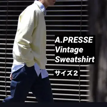 아프레쎄 Vintage Sweatshirt YELLOW 2