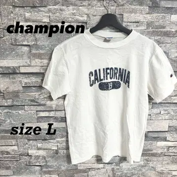 Champion/챔피온/ 티셔츠/바터/화이트/염색/L