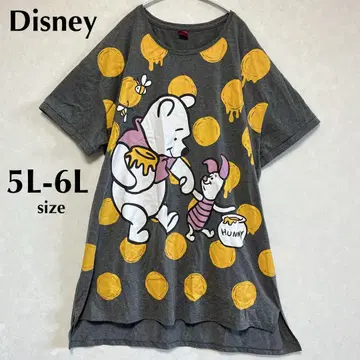 Disney 디즈니 5L-6L 컨디션 최상 푸우 반팔 티셔츠
