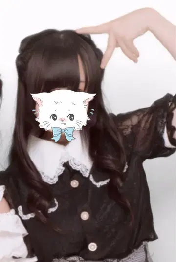 ROJITA 레이스 블랙 반팔 블라우스