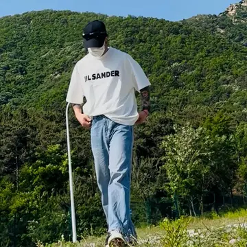 질샌더 로고 티셔츠 화이트 L