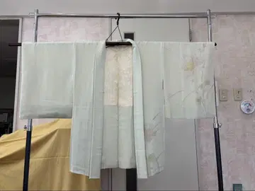 여성용 겉옷 라이트 그린 금 자수