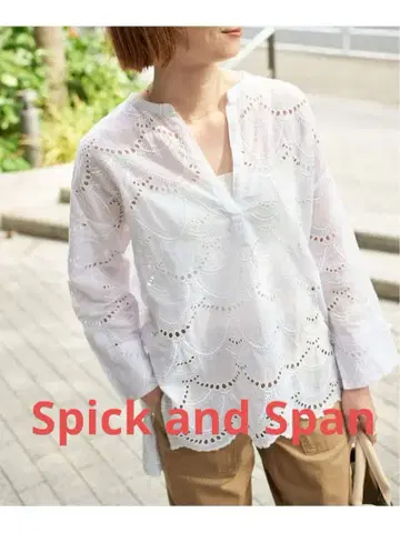 누키테파 COTTON VOILE DOT HEMLA 블라우스