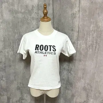 Roots canada 캐나다제 로고 프린트 빈티지 티셔츠 구제 의류