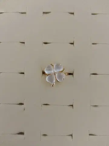 네잎클로버 반지 골드 도금