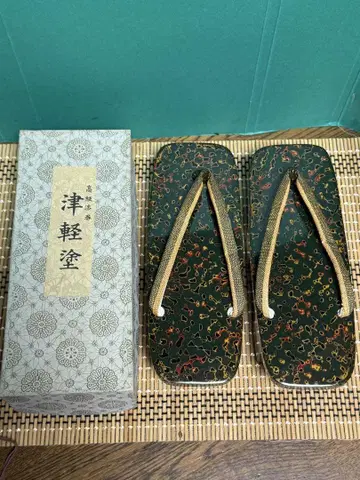 츠가루 칠 녹색 계열 여성용 게다