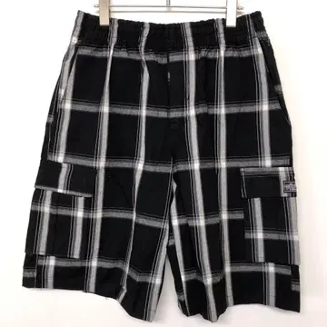 치카노 서해안 구제 의류 SHAKA WEAR 체크 무늬 카고 하프 팬츠