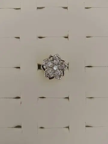 꽃 모티브 실버 925 반지