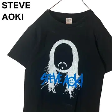 희귀 구제 의류 STEVE AOKI 스티브 아오키 빅 프린트 티셔츠