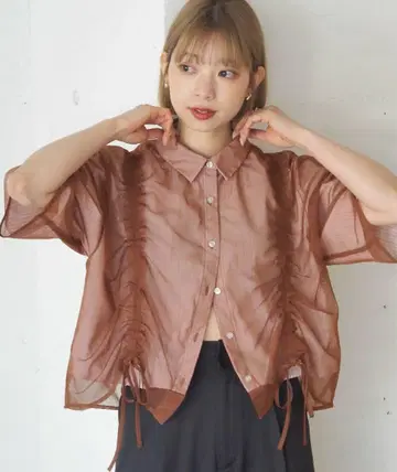 tiptop 레이어드 드로스트 스트라이프 셔츠