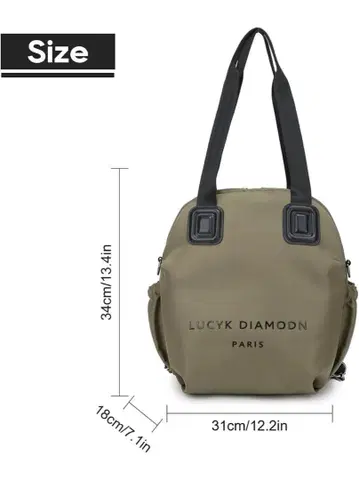 LUCYK DIAMOND 3WAY 백 올리브 그린