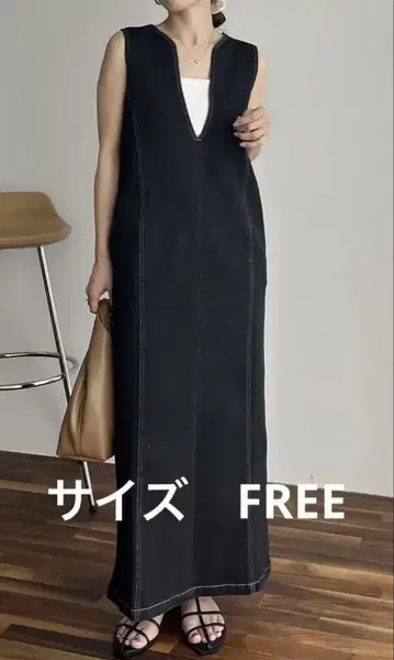 CAPRICIEUX LE'MAGE I라인 데님 원피스