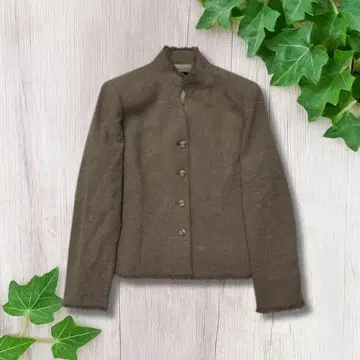 Leilian 브라운 버튼 숏 자켓 여성용 브라운