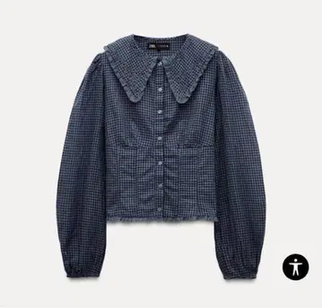 시착만 한 상품 ZARA 피터팬 칼라 깅엄 체크 셔츠