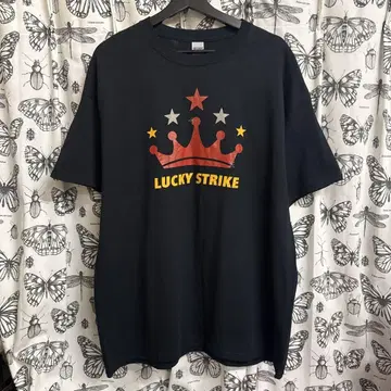 LUCKY STRIKE 티셔츠 블랙 반팔 GILDAN
