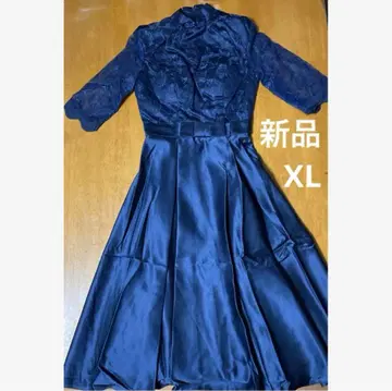 여성용 드레스 포멀 빅 사이즈 네이비 XL 차이나복