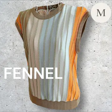 야마다야 FENNEL 페넬 멀티 컬러 니트탑 오렌지