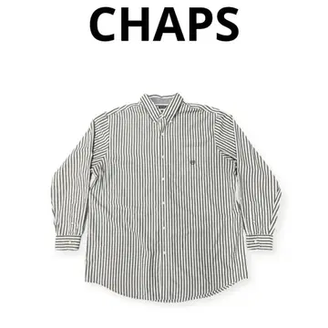 [빅 사이즈] US 구제 의류 CHAPS 긴팔 스트라이프 셔츠 2XLT