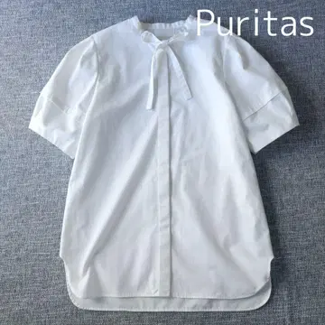프리타스 볼륨 슬리브 보타이 셔츠 프리 사이즈 일본제