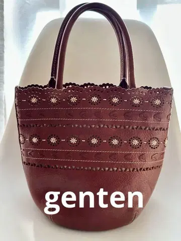 genten 컷워크 플라워 토트백