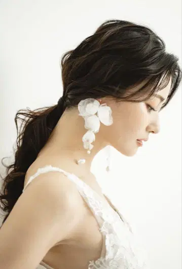 브라이덜 액세서리 귀걸이 꽃 웨딩