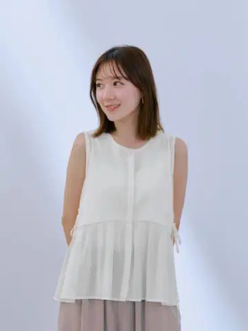 [새상품, 택 포함] COHINA 론 페플럼 블라우스