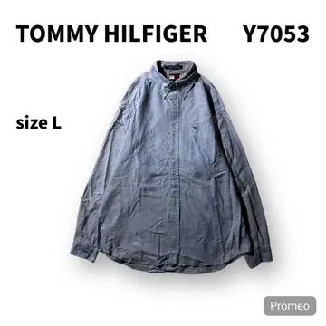[즉시 구매 OK] TOMMY HILFIGER 긴팔 셔츠 사이즈 L 블루