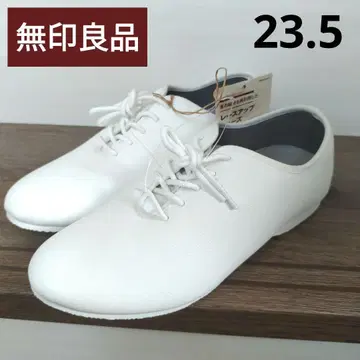 무인양품 레이스업 슈즈 미사용 새상품 23.5cm 흰색 화이트