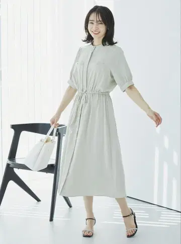 VIS 원피스 라이트 그린