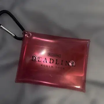 BLACKPINK DEADLINE LOGO 클리어 파우치 핑크  특전