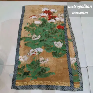 메트로폴리탄 미술관 실크 스톨 새상품급 스카프 머플러 전통 공예