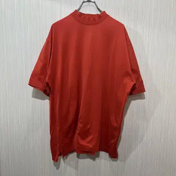 레드 오버 사이즈 반팔 티셔츠 M 자수 와펜 구제 의류 아메카지 넥