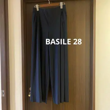 BASILE 28 네이비 와이드 팬츠 새상품급