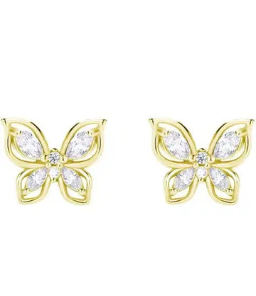 나비 링 귀걸이 여성용 스와로브스키 최고급 CZ 다이아몬드 실버 925