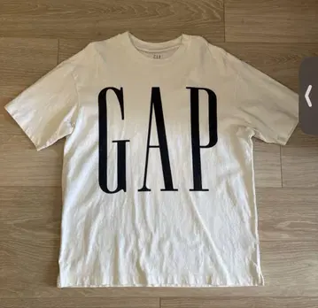 GAP 로고 티셔츠 반팔 화이트 빅 로고 갭