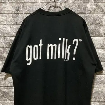 레어 got milk? 티셔츠 L USA 블랙 고트밀크 milk